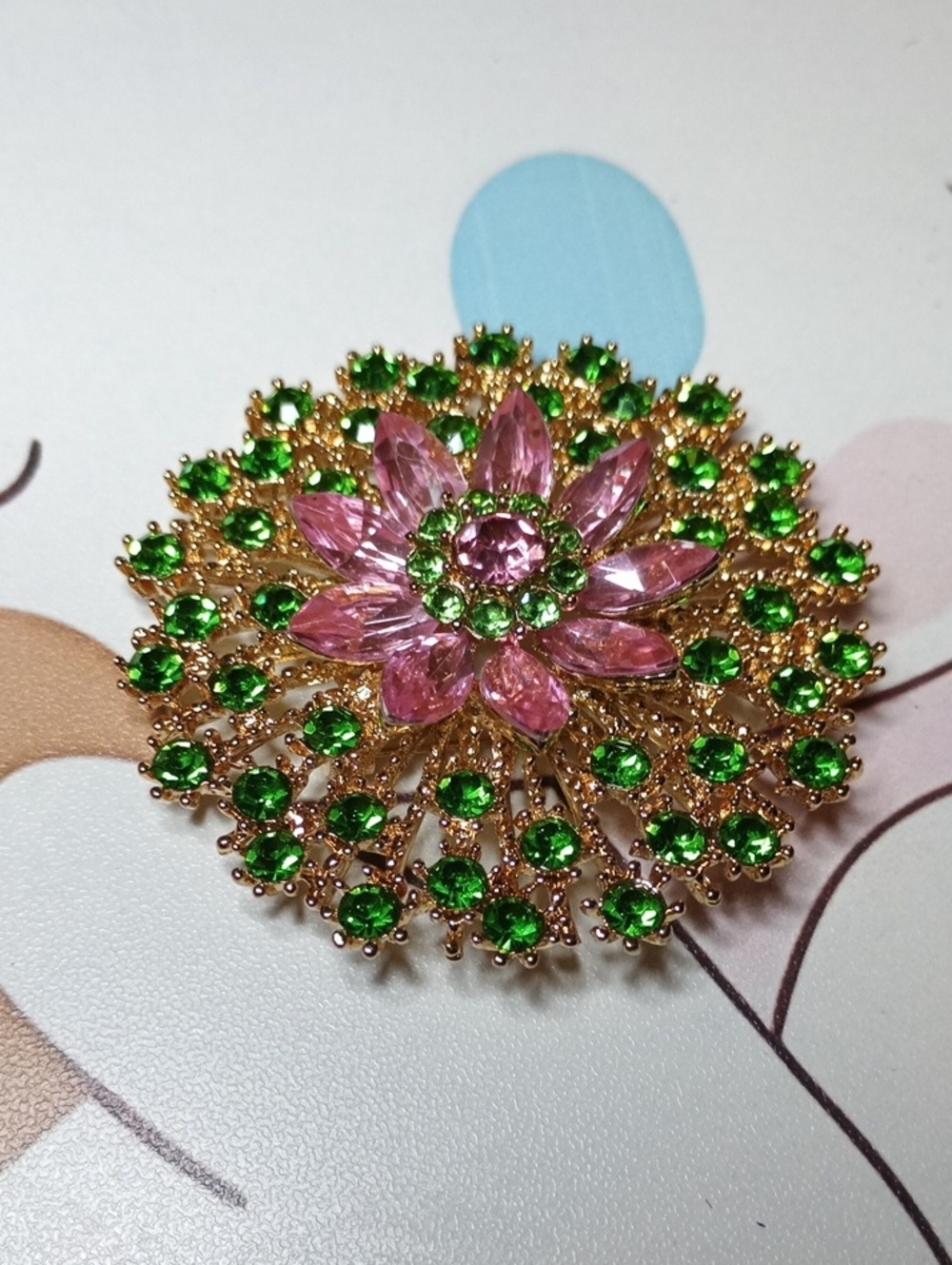 Floral Crystal Brooch